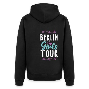 Berlin Girls Tour - Unisex Premium Organic Zip Hoodie - black - Back - Nico (187cm)