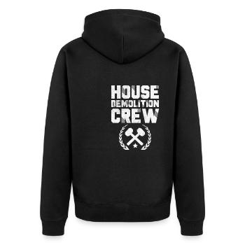 Wrecking Machine Construction Vehicle House - Unisex Premium Organic Zip Hoodie - black - Back - Nico (187cm)