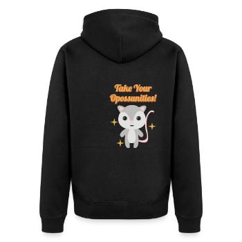 Saisissez vos opportunités Cute Opossum Ironic - Veste à capuche bio Premium Unisexe - noir - Dos - Nico (187cm)