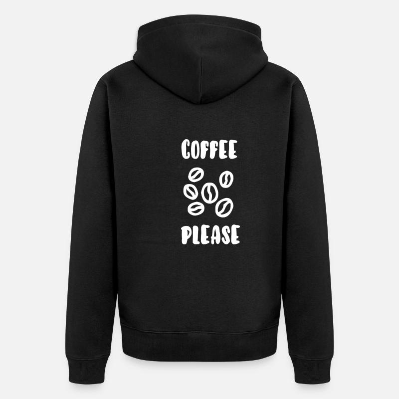 Coffee please - Veste à capuche bio Premium Unisexe - noir