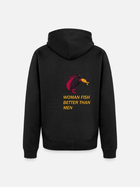 Frauen Angeln Lustig Spruch - Ekologisk premiumluvjack unisex - svart