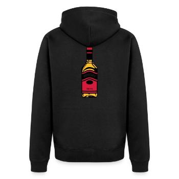 Whiskey Bottle - Unisex Premium Organic Zip Hoodie - black - Back - Nico (187cm)