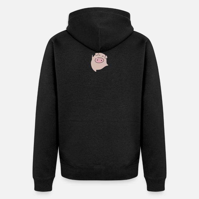 Piggy Lucky Pork - Veste à capuche bio Premium Unisexe - noir