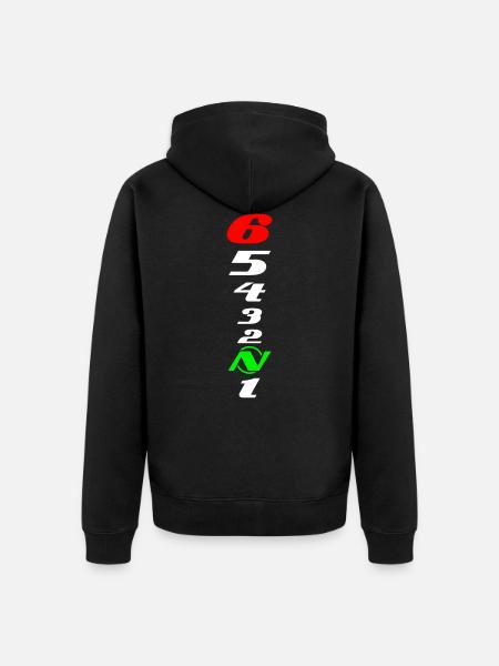 Motorcycle gearbox - Unisex Premium Organic Zip Hoodie - black