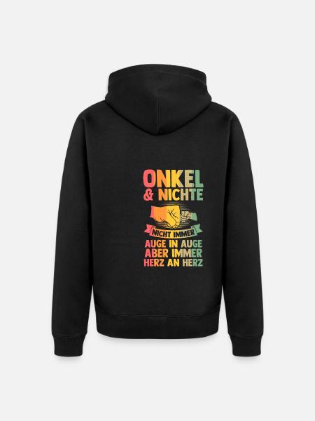 Patenonkel Pate Taufpate Geschenk - Unisex Premium Bio Zip Hoodie - Schwarz