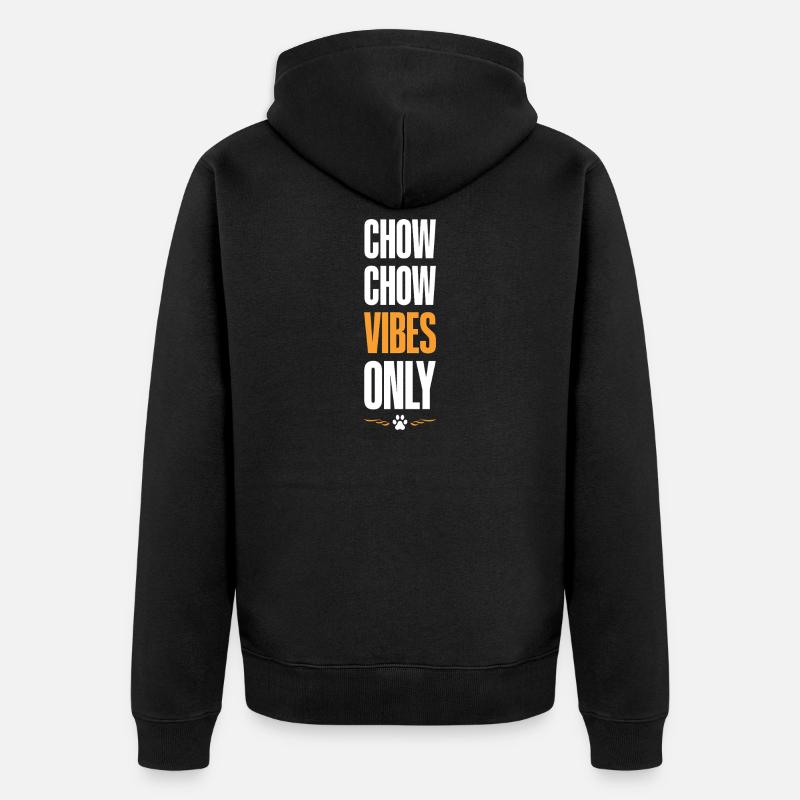 Chow Chow Vibes Only - Unisex Premium Bio Zip Hoodie - Schwarz