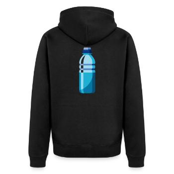 Bouteille d’eau - Veste à capuche bio Premium Unisexe - noir - Dos - Nico (187cm)