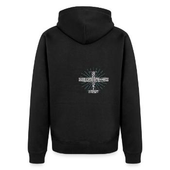 Pilot Alphabet Plane Sun Beam - Vintage Dark - Veste à capuche bio Premium Unisexe - noir - Dos - Nico (187cm)