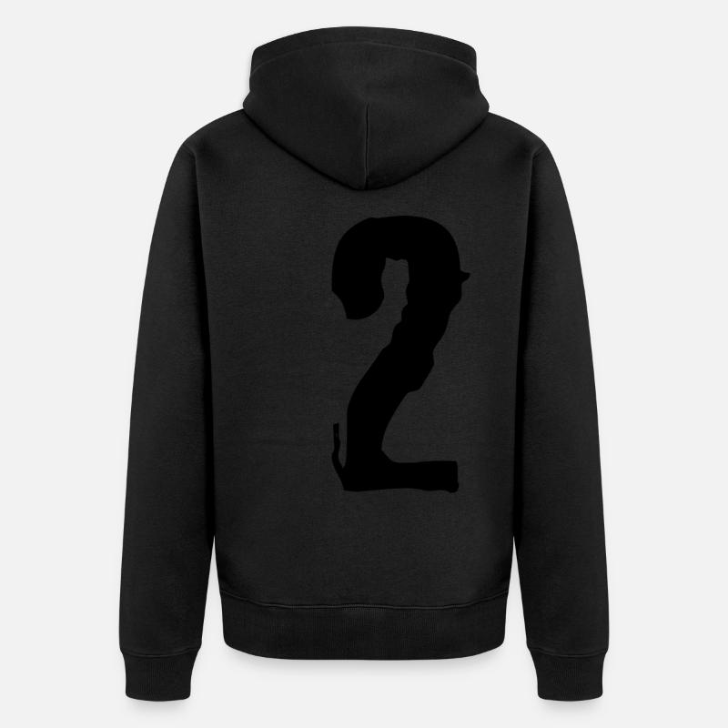 Maillot numéro 2 - Veste à capuche bio Premium Unisexe - noir