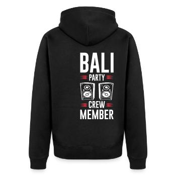 Équipage de la fête à Bali - Veste à capuche bio Premium Unisexe - noir - Dos - Nico (187cm)