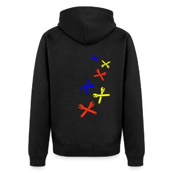 Icône de clé - Veste à capuche bio Premium Unisexe - noir - Dos - Nico (187cm)