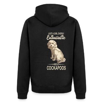 Cockapoo - Veste à capuche bio Premium Unisexe - noir - Dos - Nico (187cm)