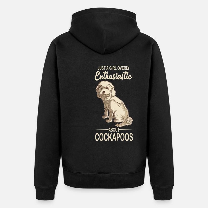 Cockapoo - Unisex Premium Organic Zip Hoodie - black