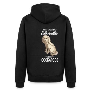 Cockapoo Cadeau | Chiens Race de chien Chien Chien de compagnie - Veste à capuche bio Premium Unisexe - noir - Dos - Nico (187cm)
