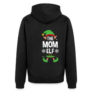 Elfe de cadeau de Noël de famille assorti de groupe - Veste à capuche bio Premium Unisexe - noir - Dos - Nico (187cm)