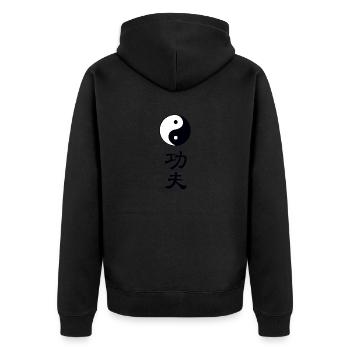 tao kung fu - Veste à capuche bio Premium Unisexe - noir - Dos - Nico (187cm)