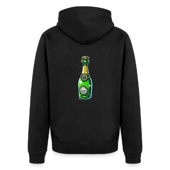 sekt - Unisex Premium Bio Zip Hoodie - Schwarz - Hinten - Nico (187cm)