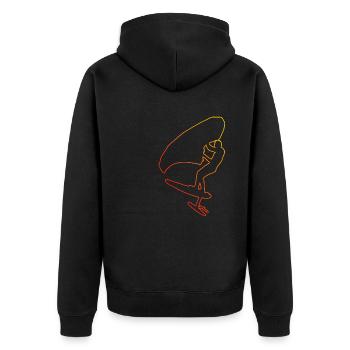 wingsurf wingfoil femmes hommes hydroptère - Veste à capuche bio Premium Unisexe - noir - Dos - Nico (187cm)