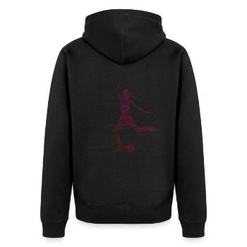 Football féminin masculin Football Matchs de football - Veste à capuche bio Premium Unisexe - noir - Dos - Nico (187cm)