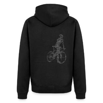 Women's Road Bike Road Cycling Road Cyclists - Unisex Premium Organic Zip Hoodie - black - Back - Nico (187cm)