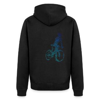 Vélo de route Hommes Femmes Vélo de route Vélo de route Vélo de route - Veste à capuche bio Premium Unisexe - noir - Dos - Nico (187cm)