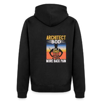 Architecte Bod Like A Dad Bod Dessinateur Drôle - Veste à capuche bio Premium Unisexe - noir - Dos - Nico (187cm)