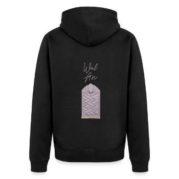Gebetsteppich - Wal Asr - Unisex Premium Bio Zip Hoodie - Schwarz - Hinten - Nico (187cm)