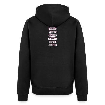 Waist Worth Obèses et Foodie cadeau - Veste à capuche bio Premium Unisexe - noir - Dos - Nico (187cm)