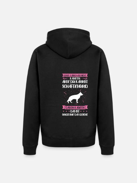 Schäferhund Hund Schäferhunde Geschenk - Unisex Premium Bio Zip Hoodie - Schwarz