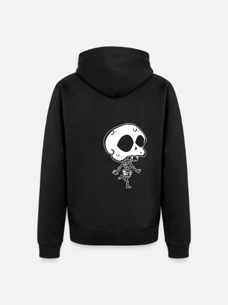Vampire Skeleton - Unisex Premium Organic Zip Hoodie - black