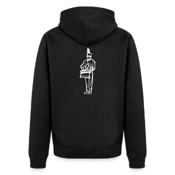 March - Unisex Premium Organic Zip Hoodie - black - Back - Nico (187cm)