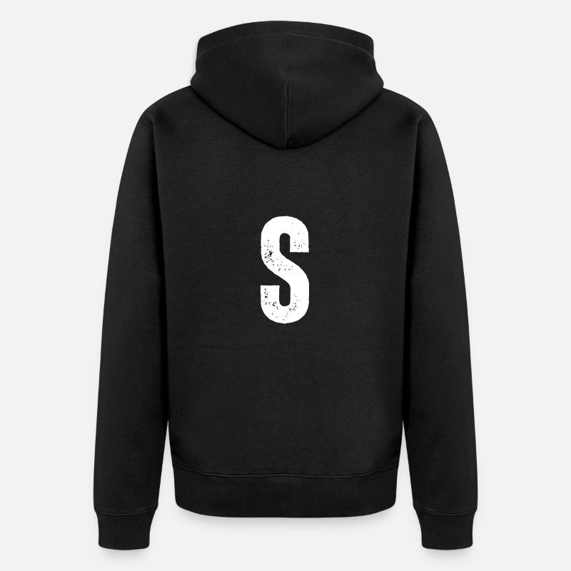 S - Unisex Premium Bio Zip Hoodie - Schwarz