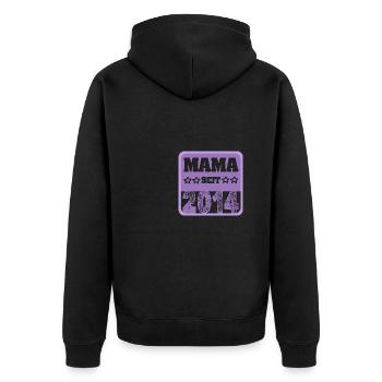 Jahr 2014 - Unisex Premium Bio Zip Hoodie - Schwarz - Hinten - Nico (187cm)