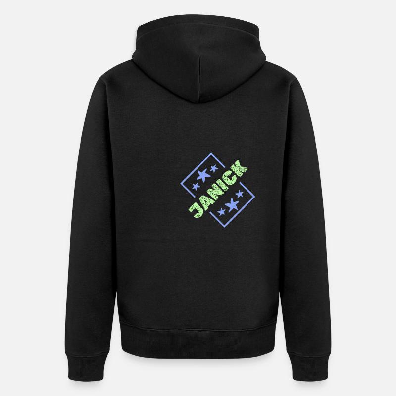 Prénom Janick - Veste à capuche bio Premium Unisexe - noir