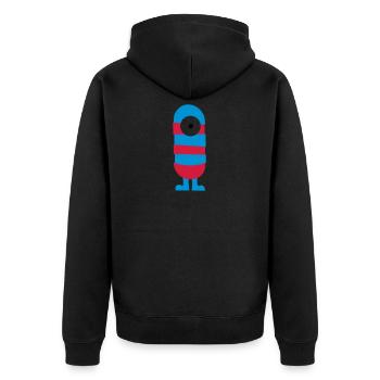 Monster - Unisex Premium Bio Zip Hoodie - Schwarz - Hinten - Nico (187cm)