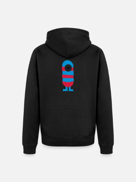 monster - Unisex Premium Organic Zip Hoodie - black