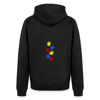 Chope De Bière Symbole Coloré De Bière Santé - Veste à capuche bio Premium Unisexe - noir - Dos - Nico (187cm)
