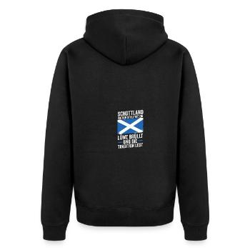 Ecossais Ecosse Ecosse Ecosse - Veste à capuche bio Premium Unisexe - noir - Dos - Nico (187cm)