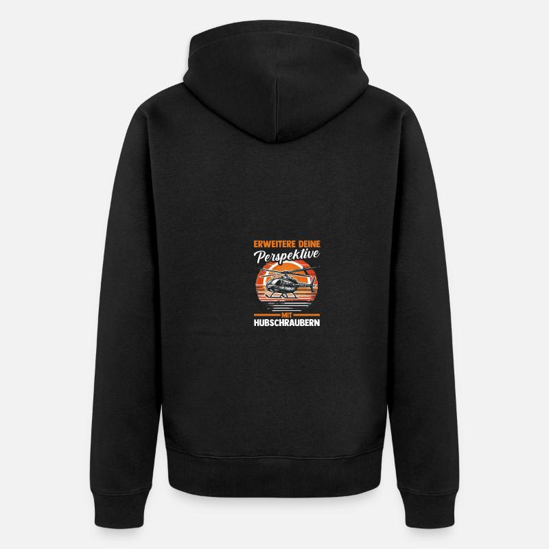 Pilote Hélicoptère Hélicoptère - Veste à capuche bio Premium Unisexe - noir