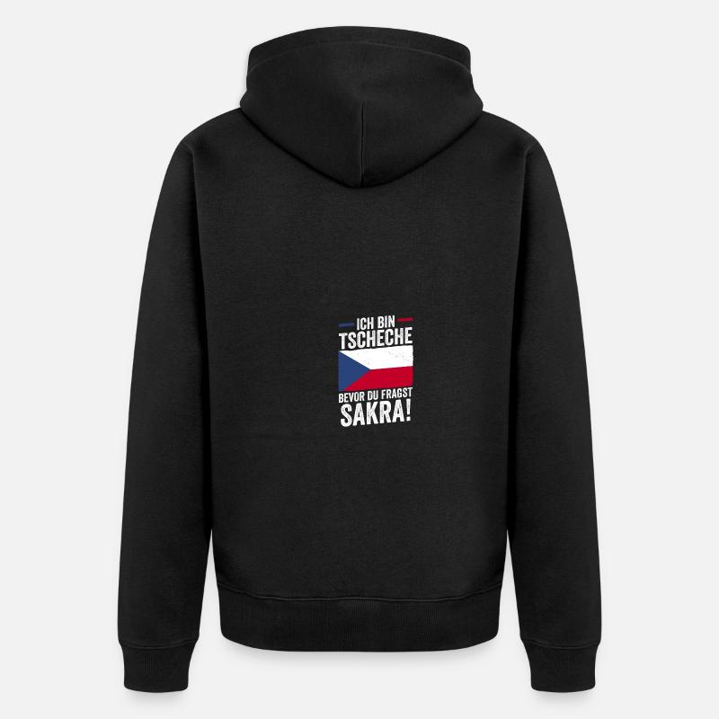 Tchèques République tchèque - Veste à capuche bio Premium Unisexe - noir