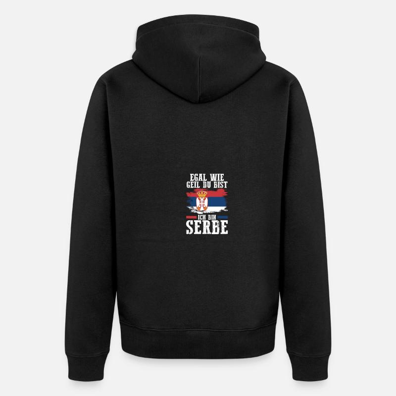 Serbe Serbe Serbie - Veste à capuche bio Premium Unisexe - noir