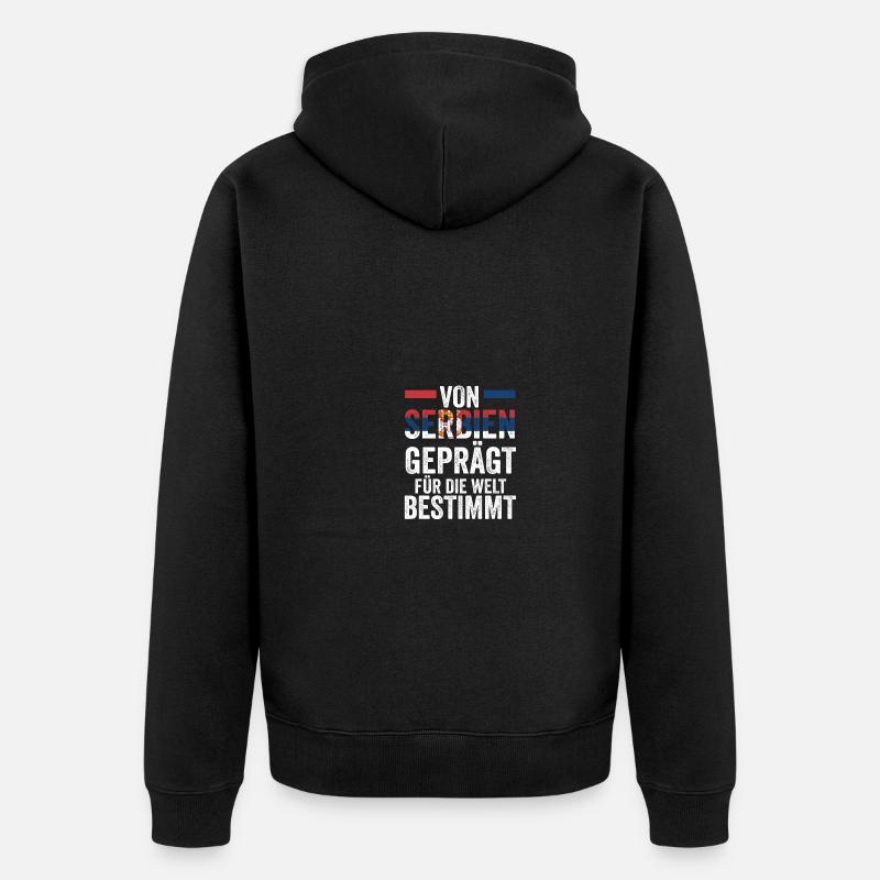 Serbe Serbe Serbie - Veste à capuche bio Premium Unisexe - noir