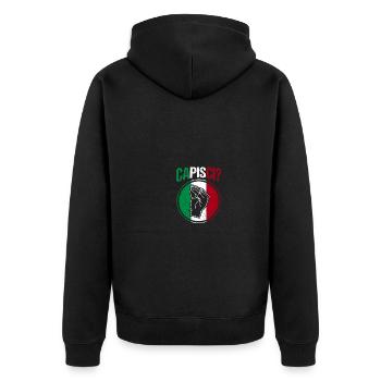Italie Italien Capisci - Veste à capuche bio Premium Unisexe - noir - Dos - Nico (187cm)