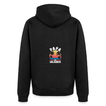 Vacation Vacationer Father Dad - Unisex Premium Organic Zip Hoodie - black - Back - Nico (187cm)