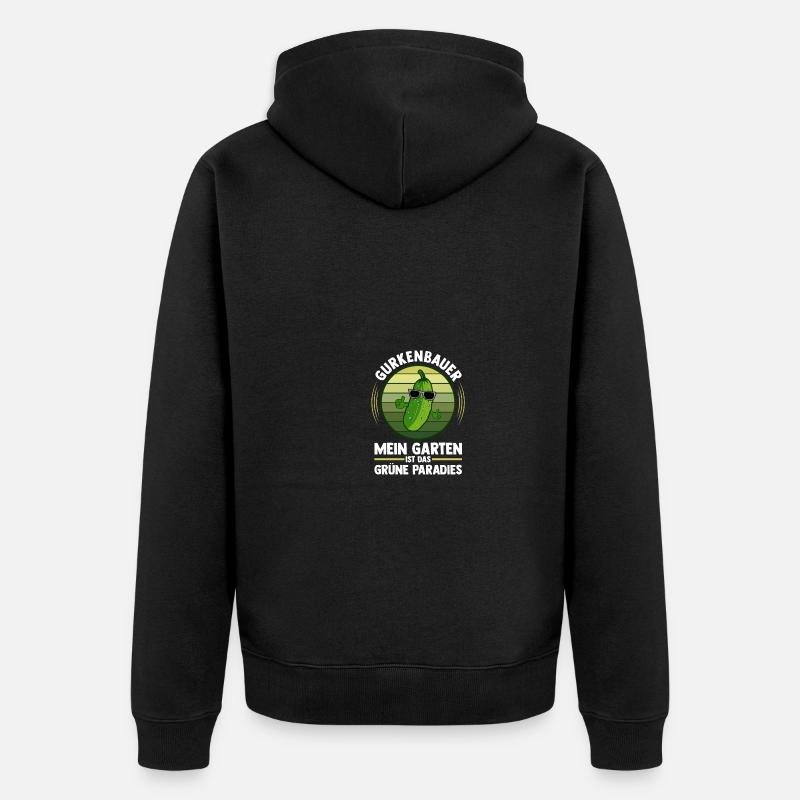 Jardinier Concombre Jardin fermier - Veste à capuche bio Premium Unisexe - noir