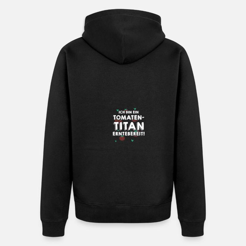 Gärtner Tomate Bauer Garten - Unisex Premium Bio Zip Hoodie - Schwarz