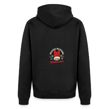 Père Noël moto Noël Noël - Veste à capuche bio Premium Unisexe - noir - Dos - Nico (187cm)