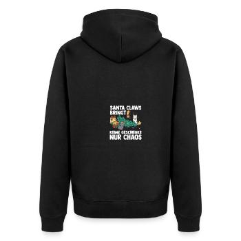 Père Noël Fête de Noël Noël Chats - Veste à capuche bio Premium Unisexe - noir - Dos - Nico (187cm)