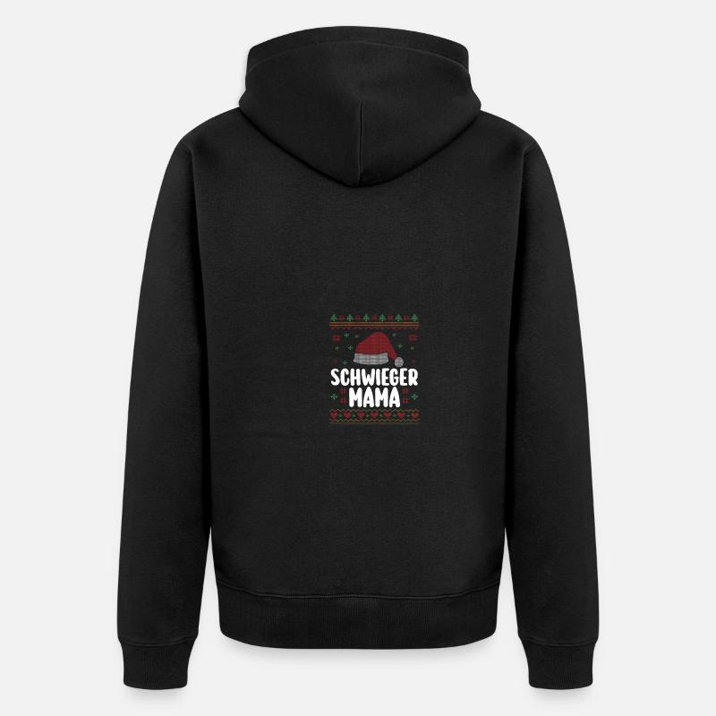 Noël Père Noël belle-mère - Veste à capuche bio Premium Unisexe - noir