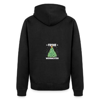 Joyeux Noël Argent Investisseur Arbre de Noël - Veste à capuche bio Premium Unisexe - noir - Dos - Nico (187cm)